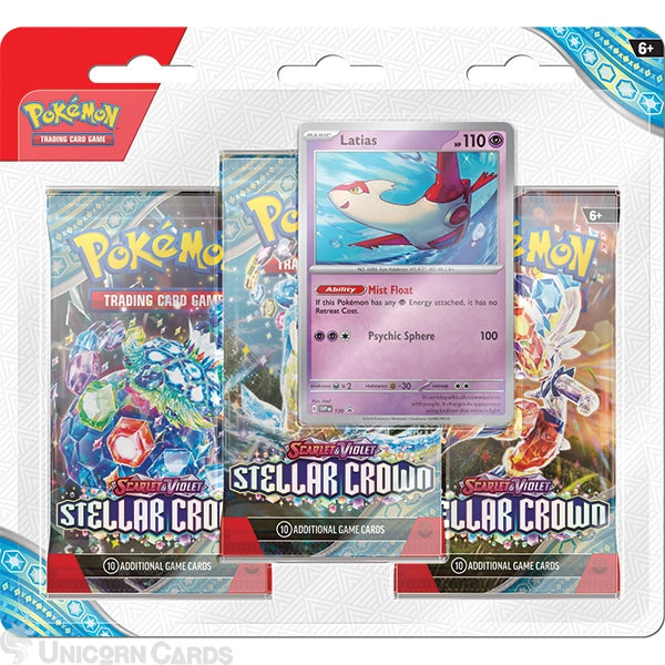Pokemon TCG: Stellar Crown - 3 Pack Blister - Latias