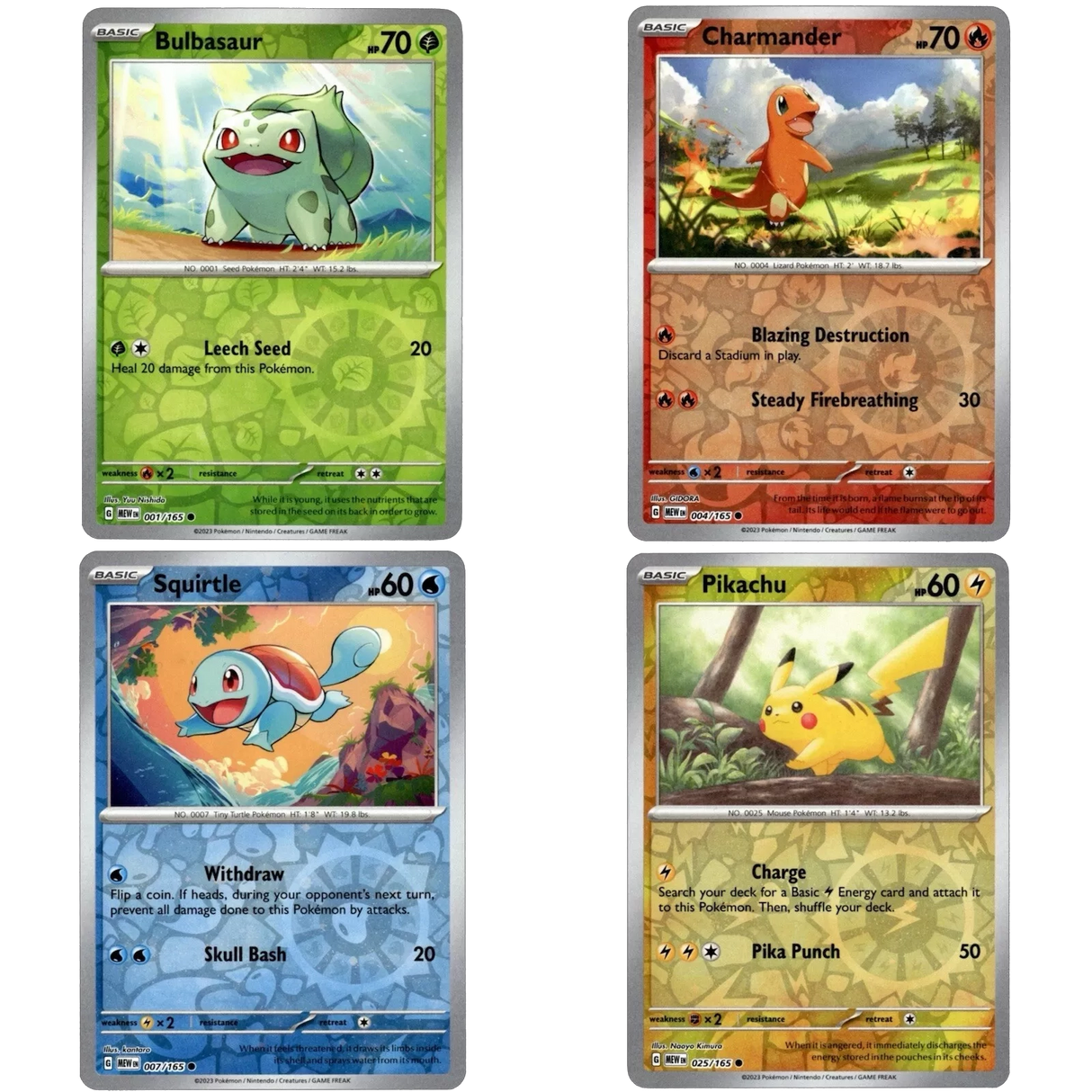 Pokemon TCG: 151 - Costco Promos - Complete Set of 4 - Cosmo Holo