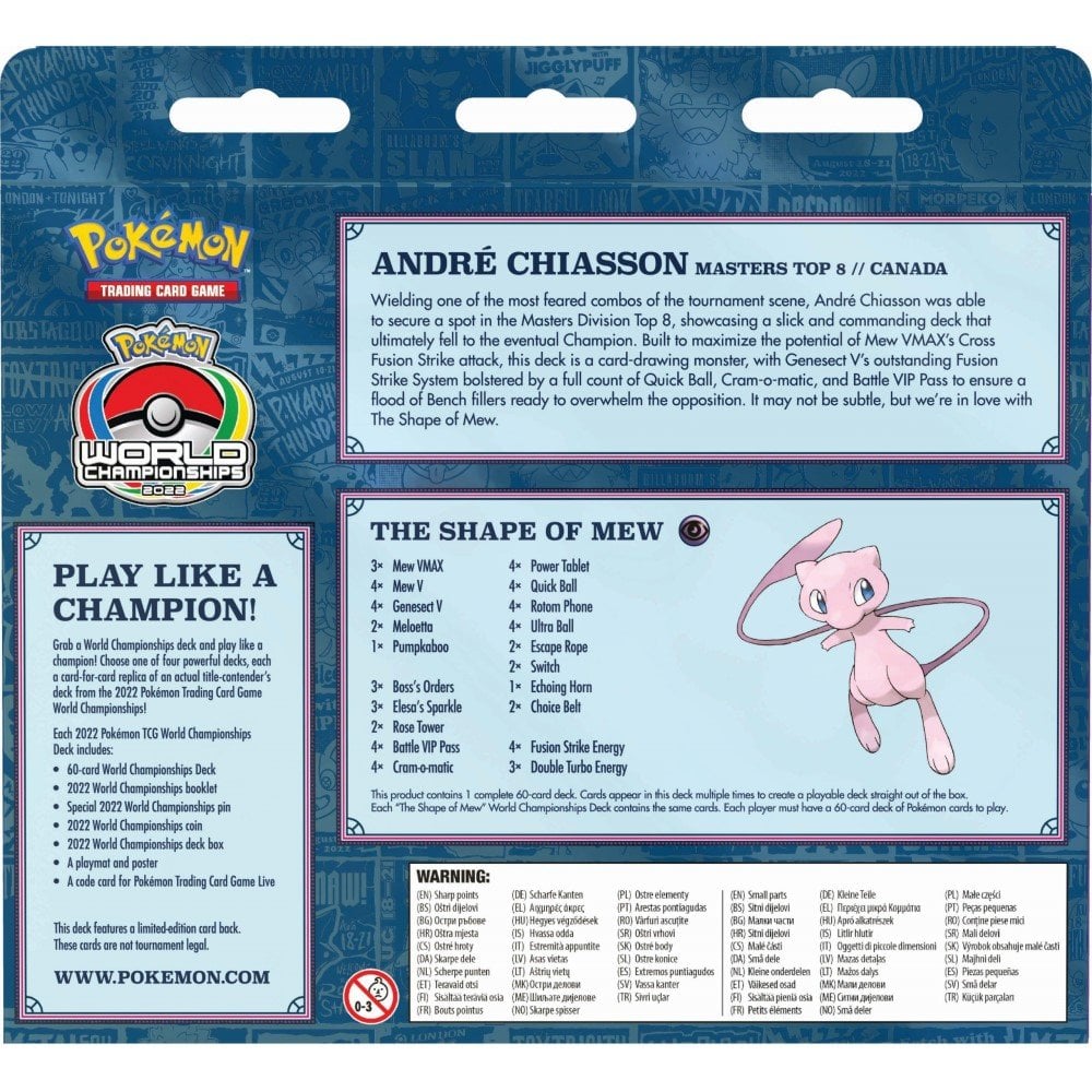 Pokémon TCG: 2022 Pokémon World Championships Deck (André Chiasson, Mew VMAX)