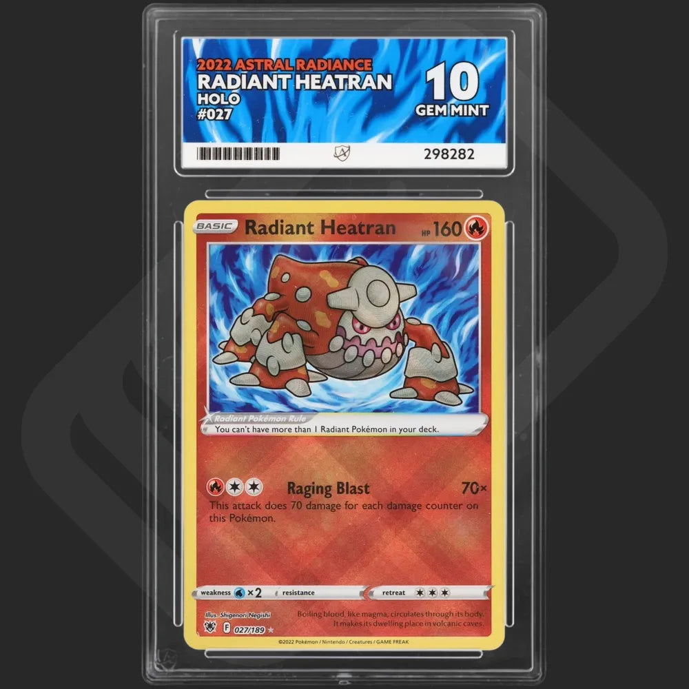 Pokemon - Astral Radiance - Radiant Heatran - 027/189 - Ace Grading - Grade 10 Gem Mint