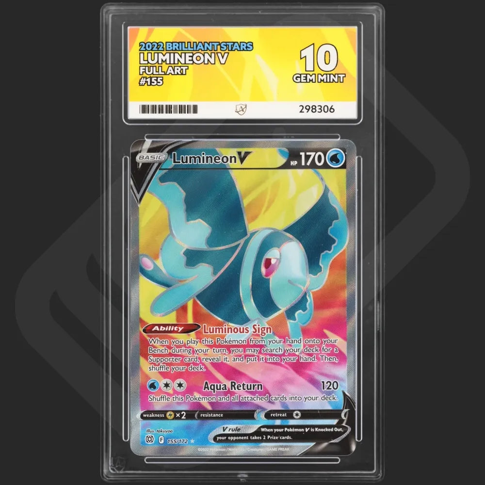 Pokemon - Brilliant Stars - Lumineon V - 155/172 - Ace Grading - Grade 10 Gem Mint