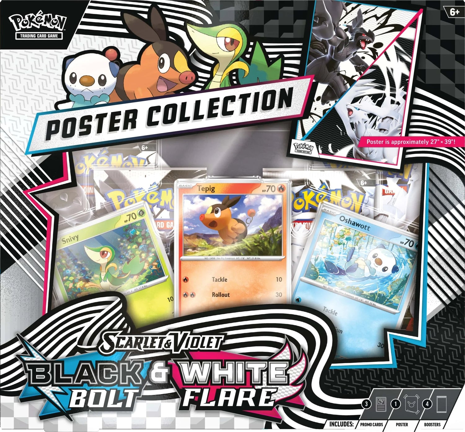 Pokemon TCG: Black Bolt & White Flare - Unova Poster Collection