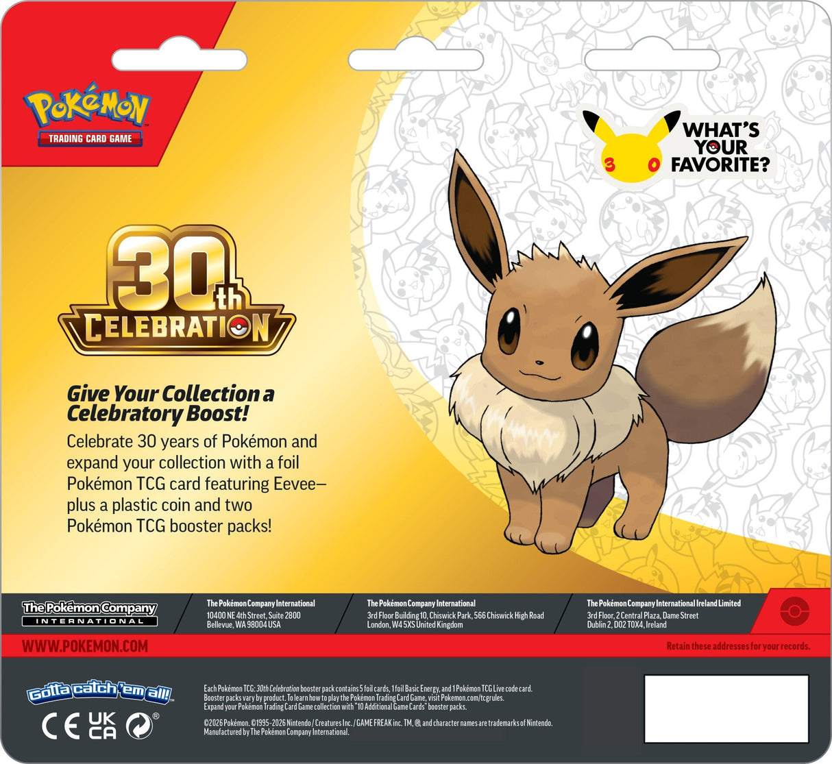 Pokemon TCG: 30th Celebration - 2-Pack Blister
