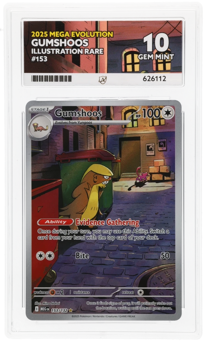 Pokemon - Mega Evolution (2025) - Gumshoos - 153/132 - Ace Grading - Grade 10