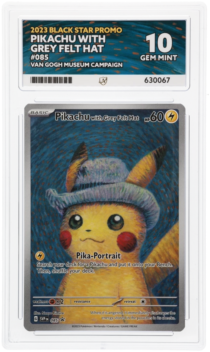 Pokemon - Black Star Promo (2023) - Pikachu with Grey Felt Hat - 085 - Ace Grading - Grade 10
