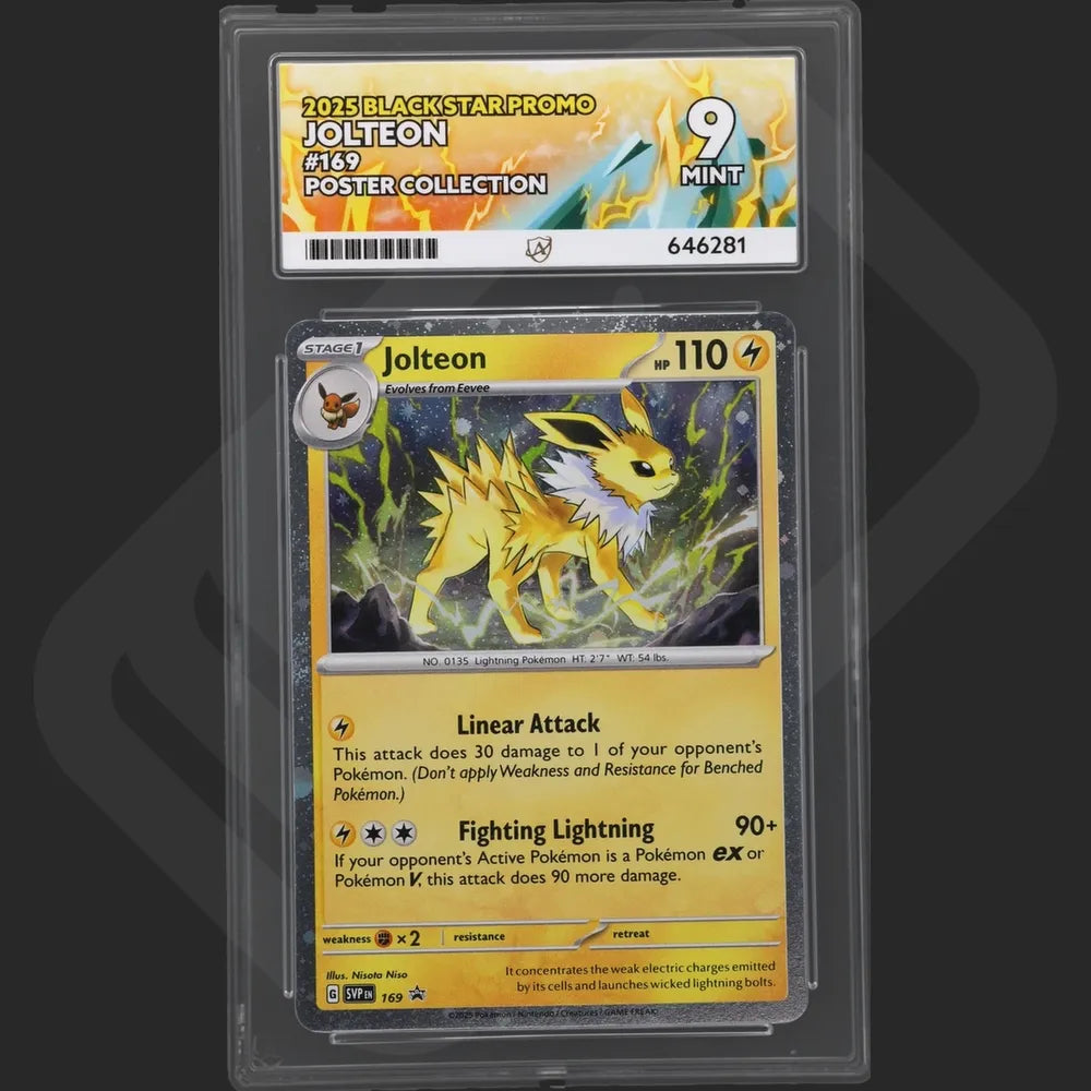Pokemon - Black Star Promo - Jolteon - 169 - Poster Collection - Ace Grading - Grade 9