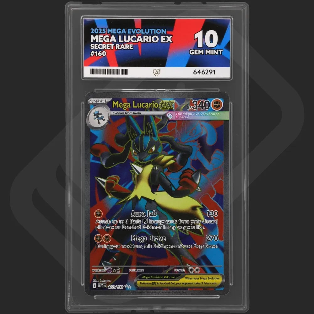 Pokemon - Mega Evolution - Mega Lucario ex - 160/132 - Ace Grading - Grade 10
