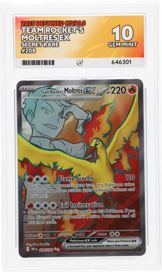 Team Rocket's Moltres ex - ACE 10 (Front)