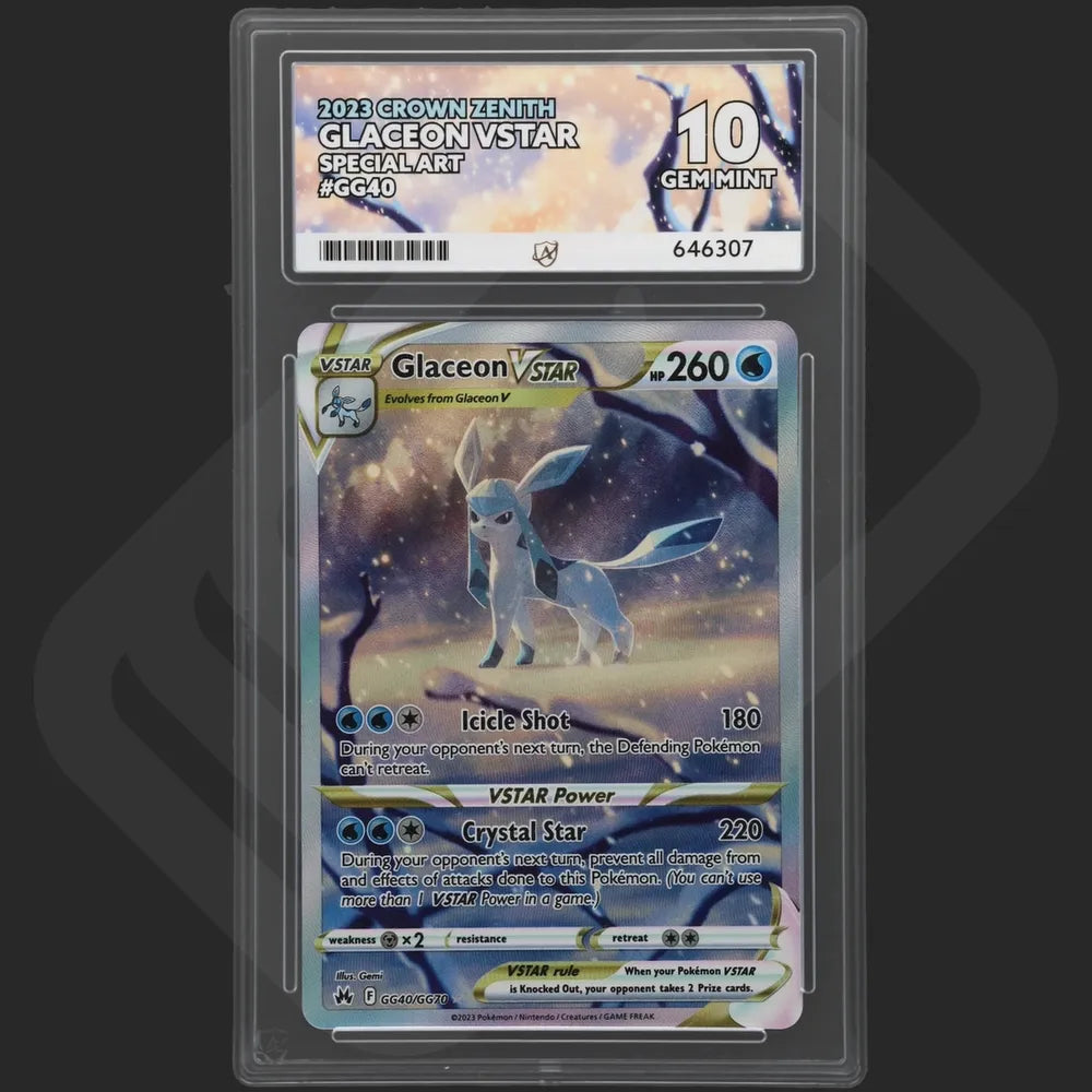 Pokemon - Crown Zenith - Glaceon VSTAR - GG40/GG70 - Ace Grading - Grade 10