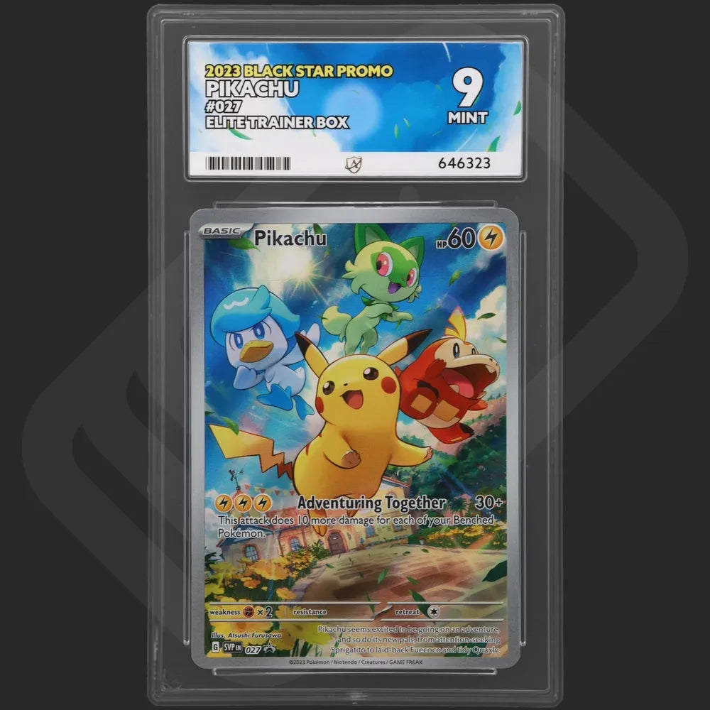 Pokemon - Black Star Promo - Pikachu - 027 - Elite Trainer Box - Ace Grading - Grade 9