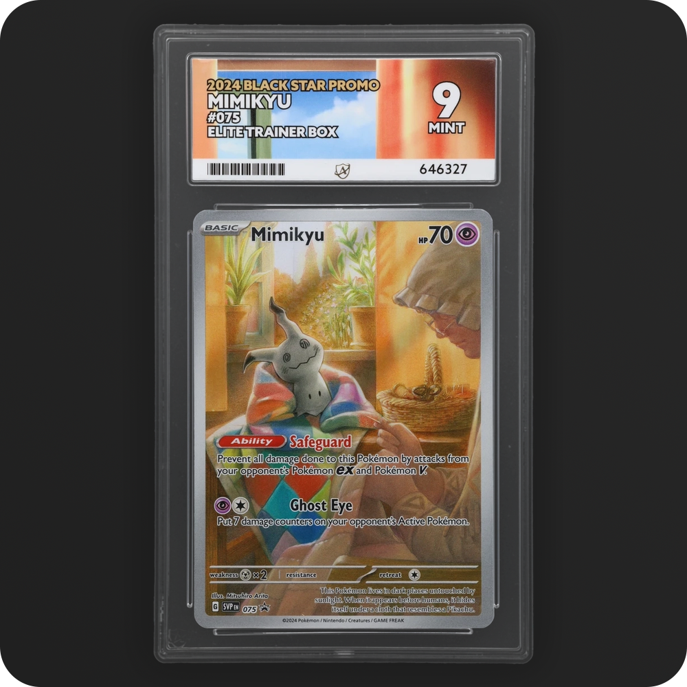Mimikyu 075 Black Star Promo Ace 9 Graded Pokémon UK