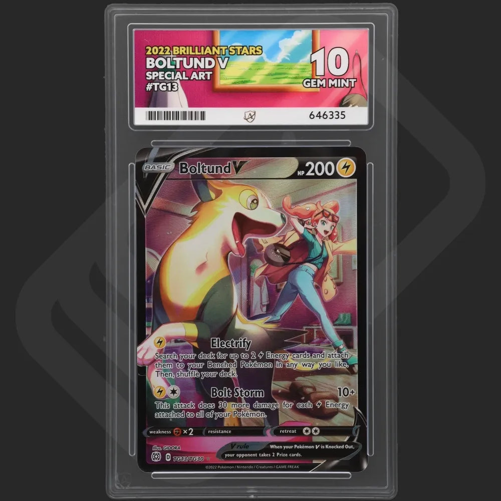 Pokemon - Brilliant Stars - Boltund V - TG13/TG30 - Ace Grading - Grade 10
