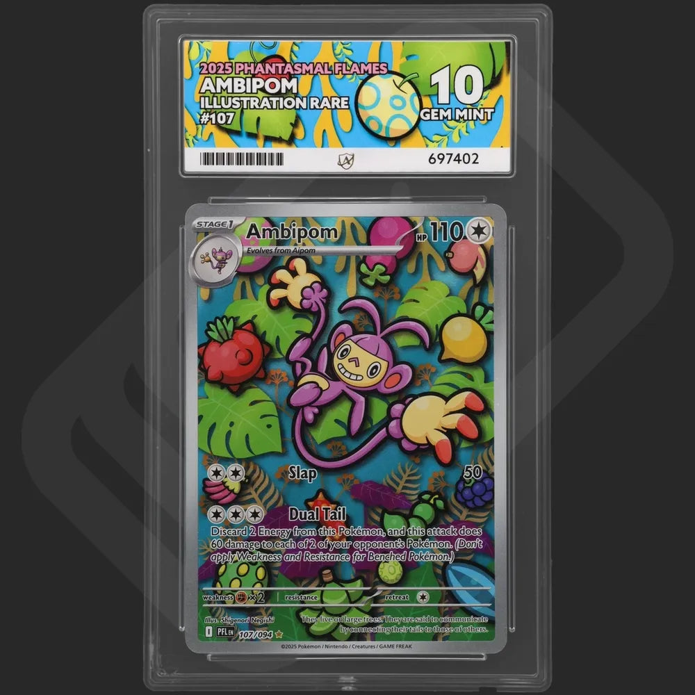 Pokemon - Phantasmal Flames - Ambipom - 107/094 - Ace Grading - Grade 10