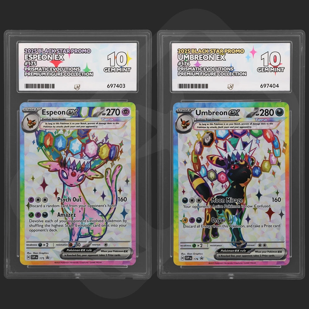 Pokemon - Prismatic Evolutions Figure Collection - Espeon ex / Umbreon ex - 175/176 - Black Star Promo - Sequential Set
