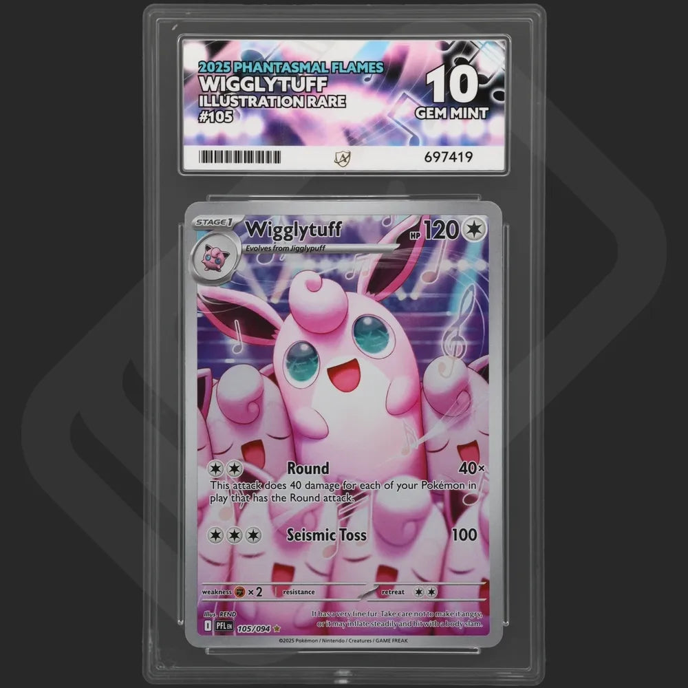Pokemon - Phantasmal Flames - Wigglytuff - 105/094 - Ace Grading - Grade 10