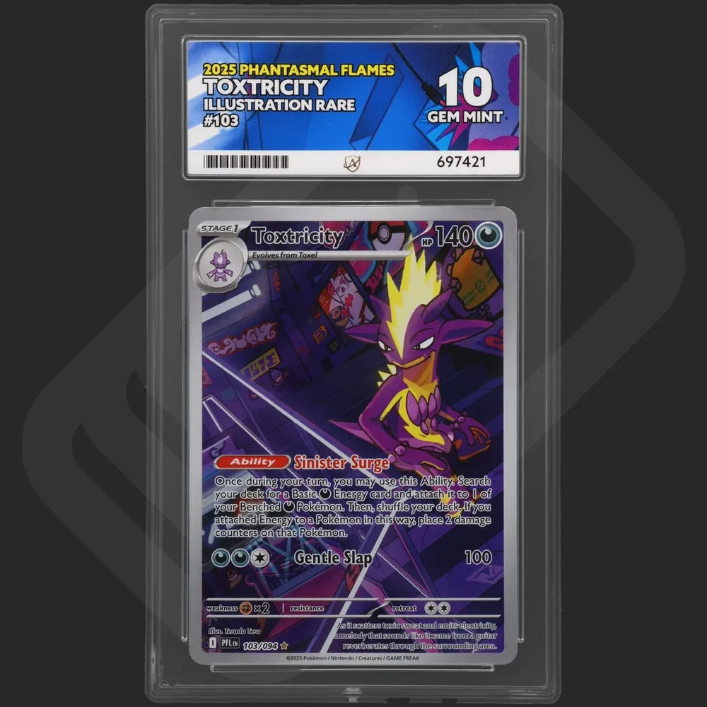 Pokemon - Phantasmal Flames - Toxtricity - 103/094 - Ace Grading - Grade 10