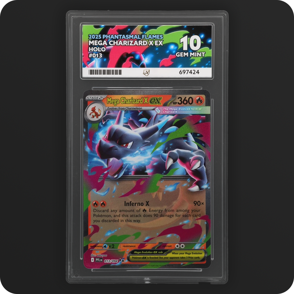 Pokemon | Phantasmal Flames | Mega Charizard X ex | 013/094 Ace 10