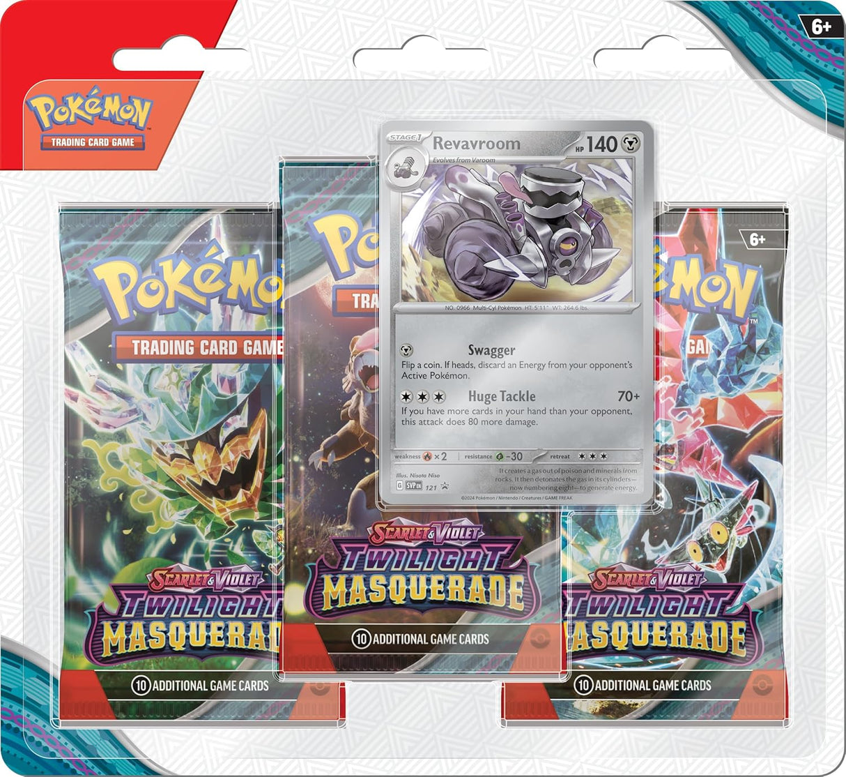 Pokemon TCG: Twilight Masquerade - 3 Pack Blister - Revavroom