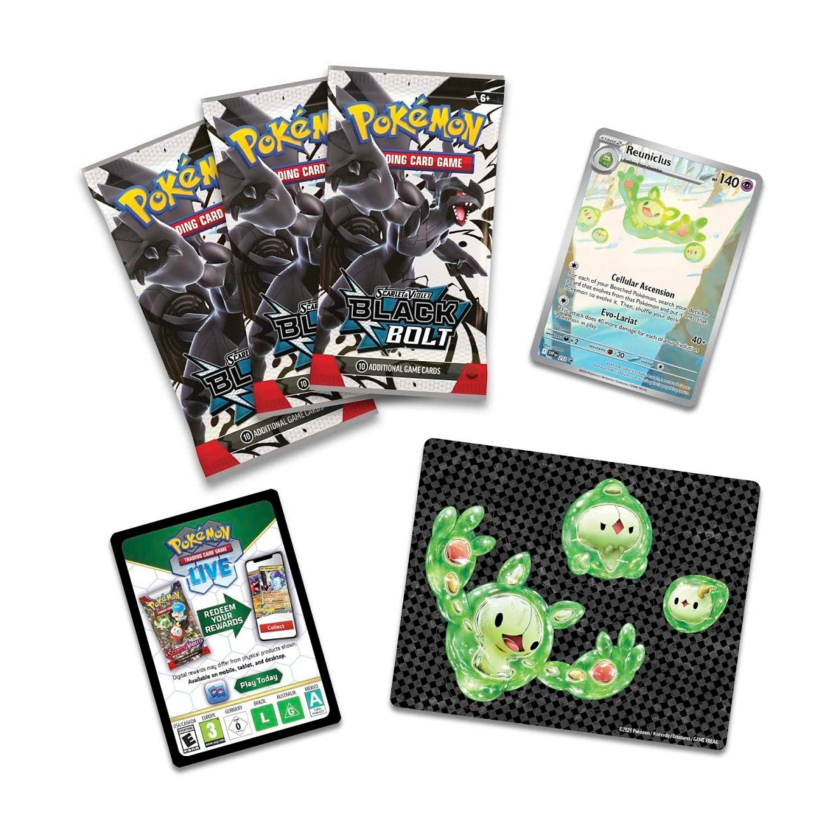 Pokemon TCG: Black Bolt - Tech Sticker Collection - Reuniclus