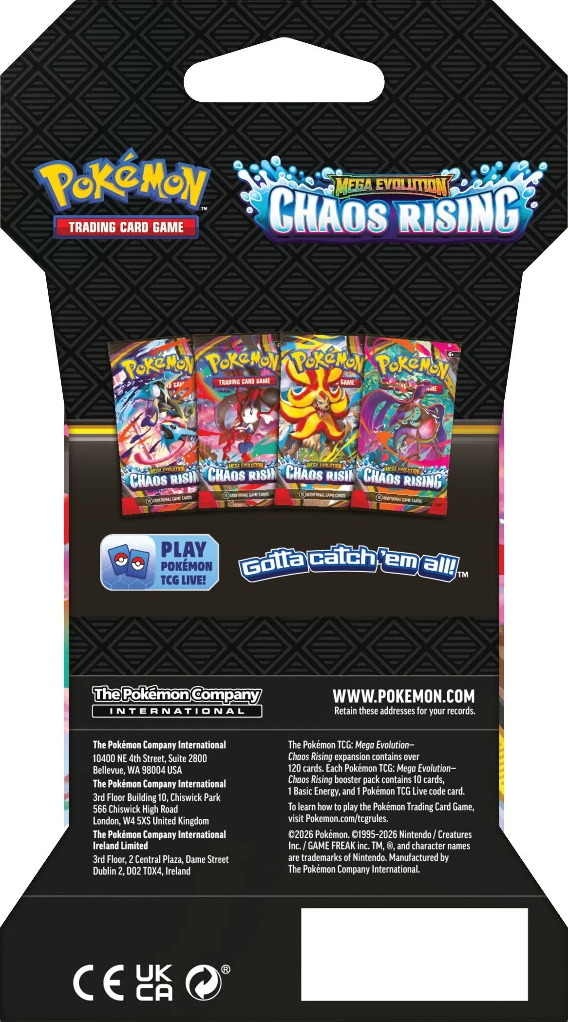Pokemon TCG: Chaos Rising - Sleeved Booster Pack
