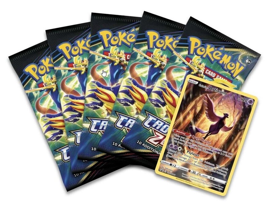 Pokemon TCG: Crown Zenith - 5-Booster Tin - Galarian Articuno