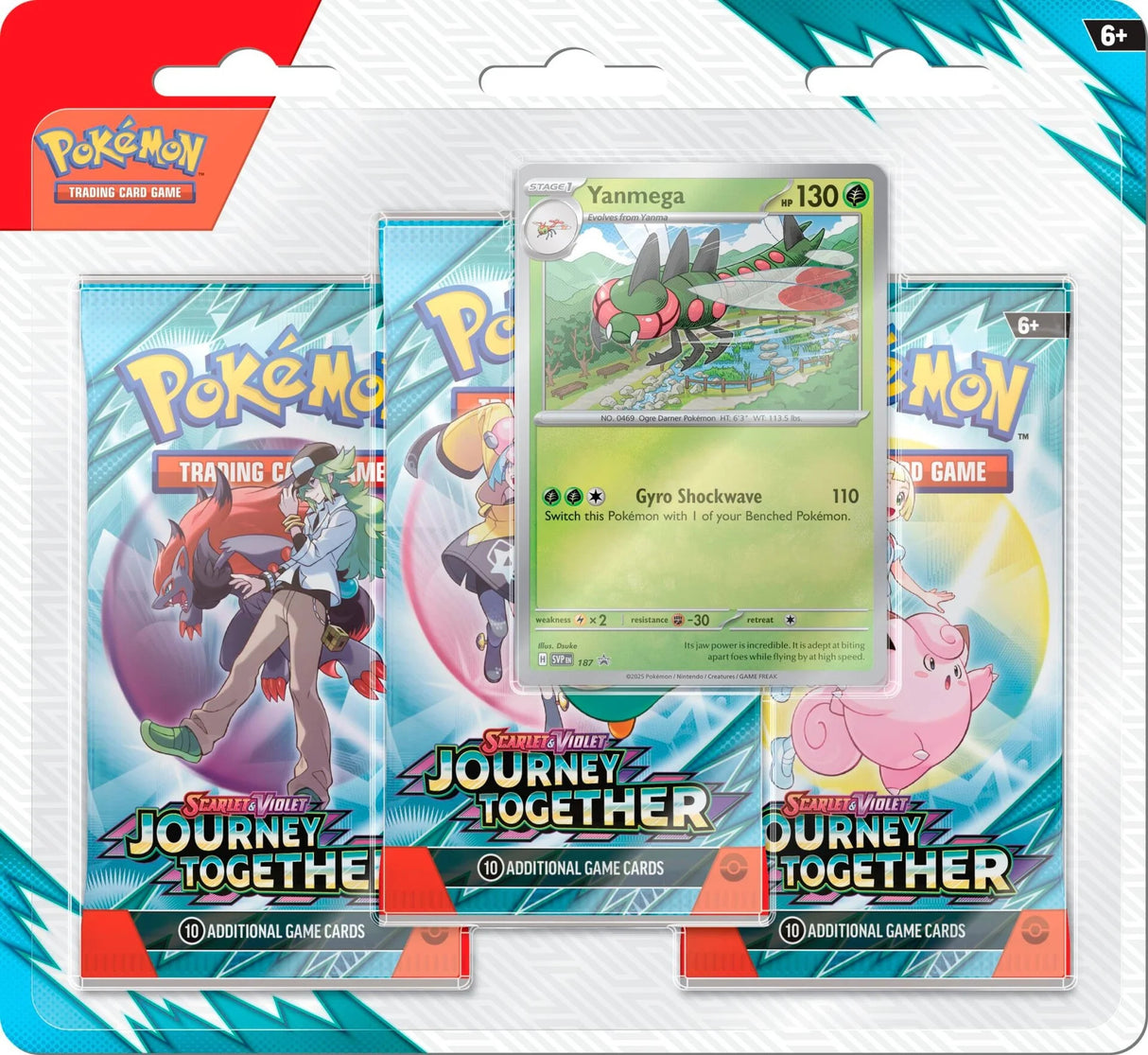 Pokemon TCG: Journey Together - 3 Pack Blister - Yanmega