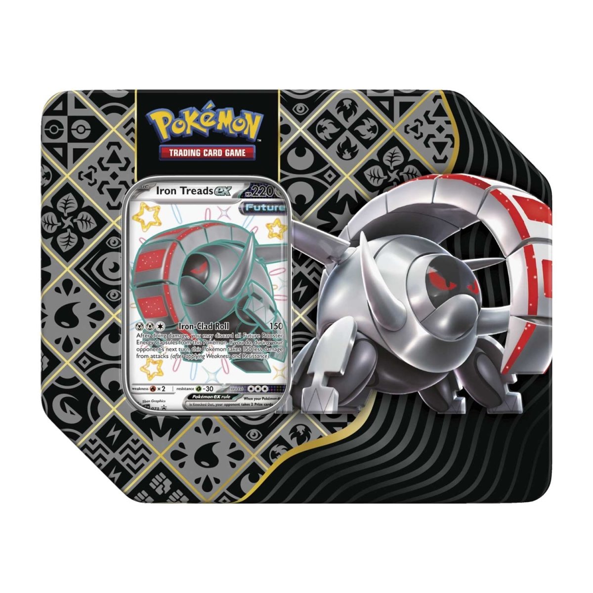 Pokemon TCG: Paldean Fates - 5-Booster Tin - Shiny Iron Treads
