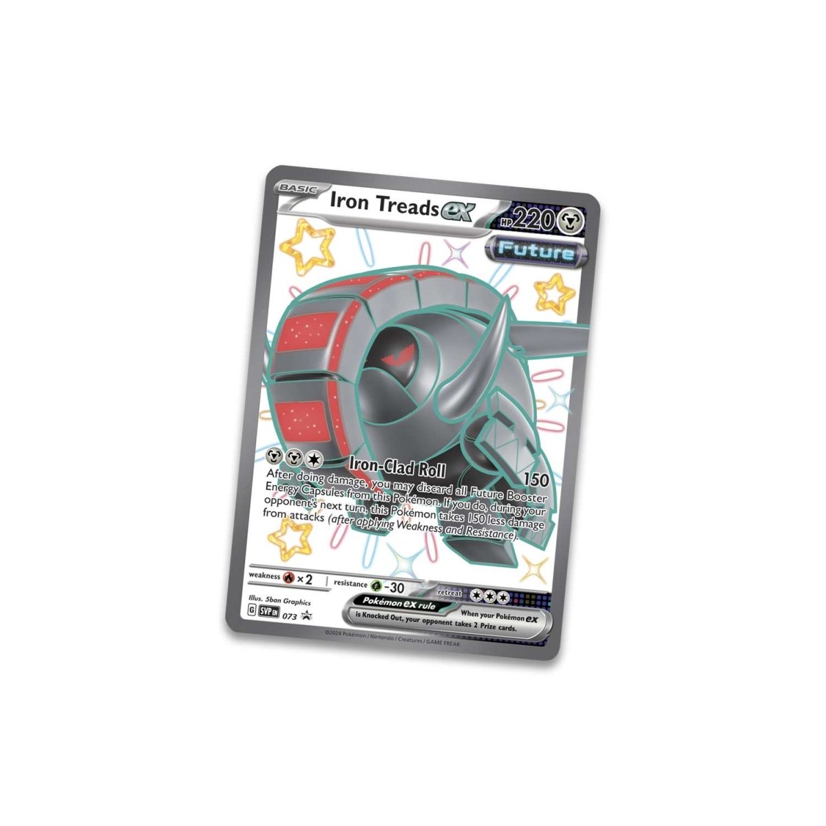Pokemon TCG: Paldean Fates - 5-Booster Tin - Shiny Iron Treads