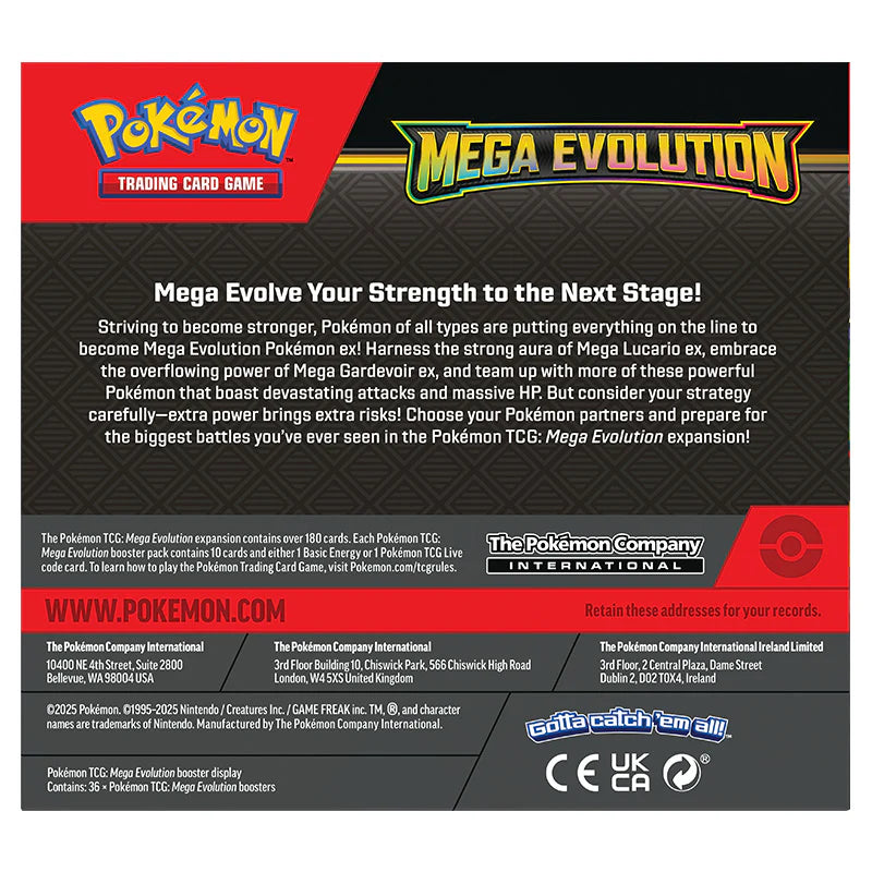 Pokemon TCG: Mega Evolution - Enhanced Booster Box (36 Packs)