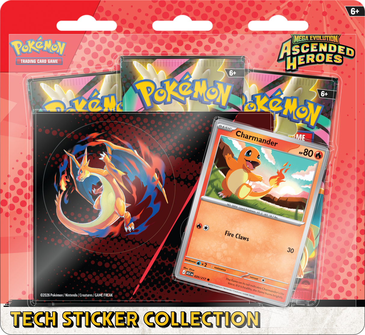 Pokemon TCG: Ascended Heroes – Tech Sticker Collection - Charmander