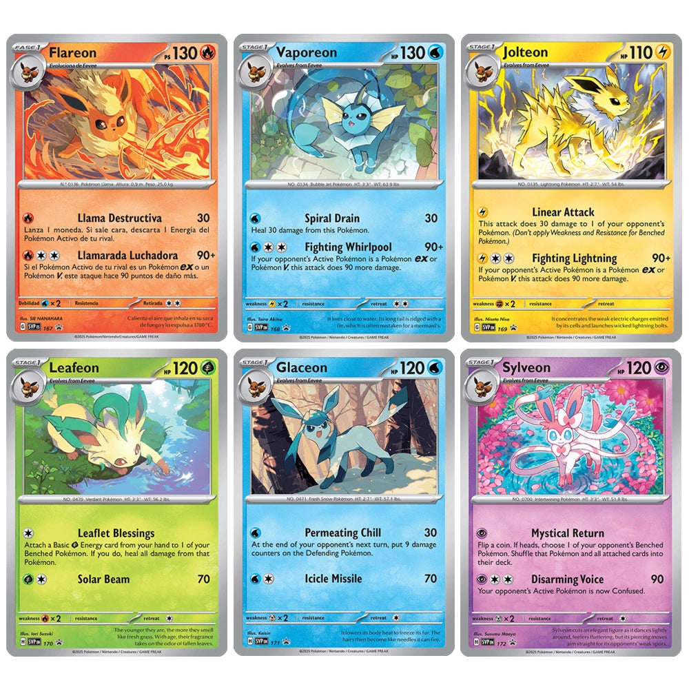 Pokemon TCG: Prismatic Evolutions - Black Star Promo - Full Set of 6