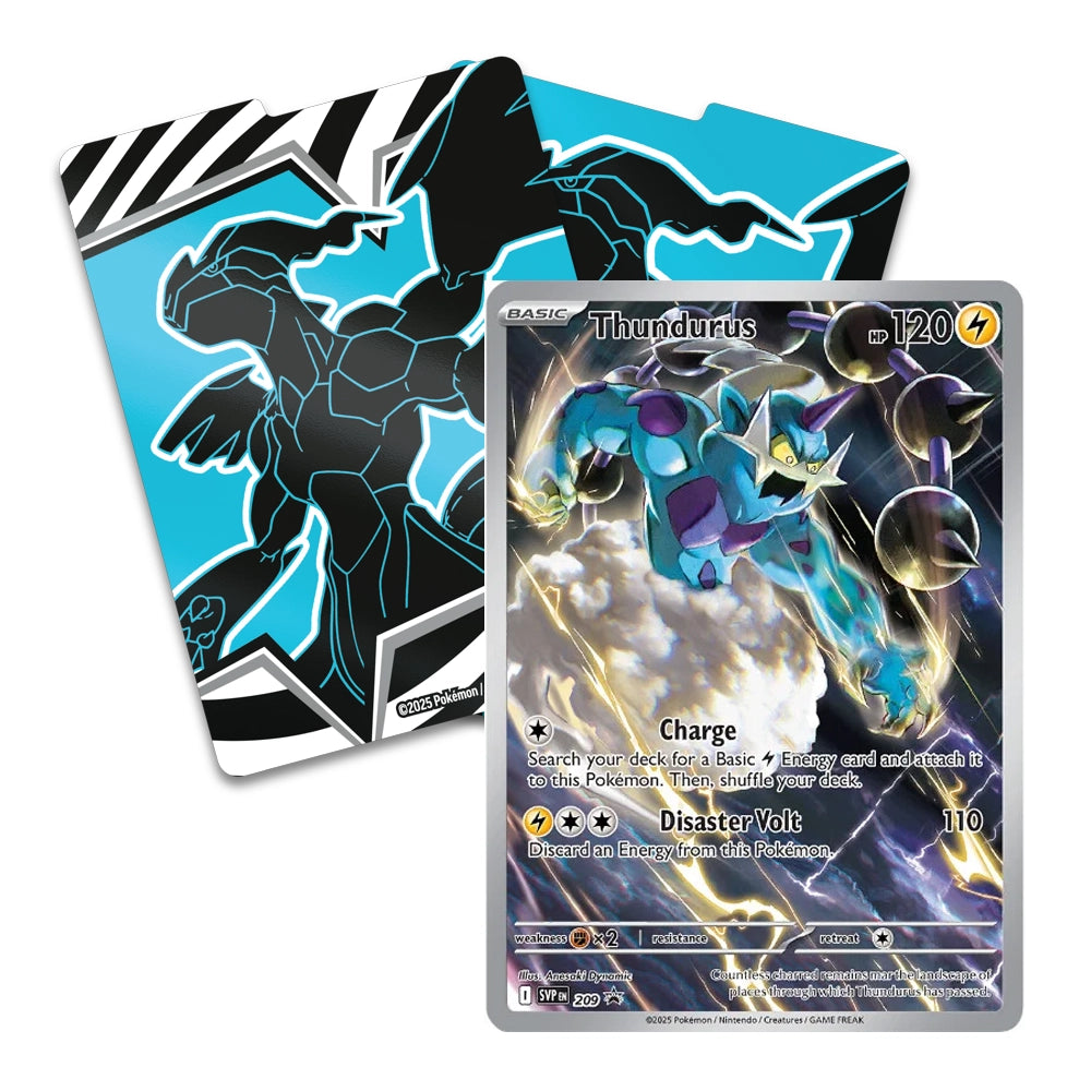 Pokemon TCG: Thundurus Promo (SVP 209) + Black Bolt Card Dividers - SEALED