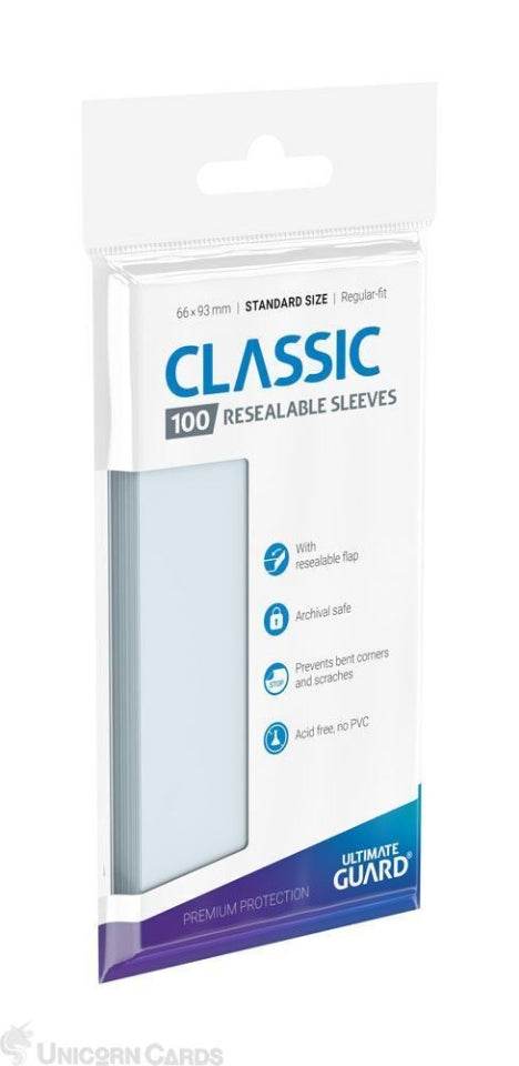 Ultimate Guard - Classic Resealable Sleeves - Pack of 100