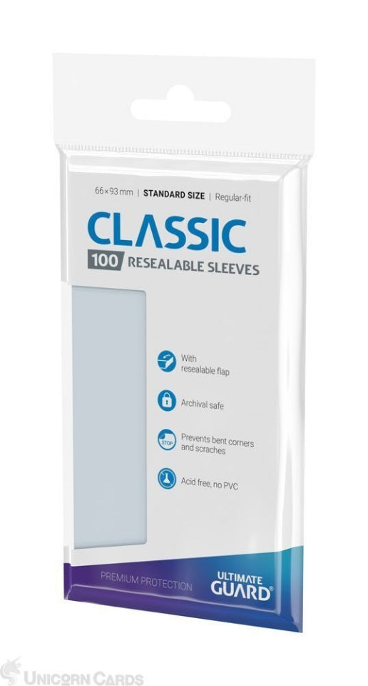 Ultimate Guard - Classic Resealable Sleeves - Pack of 100