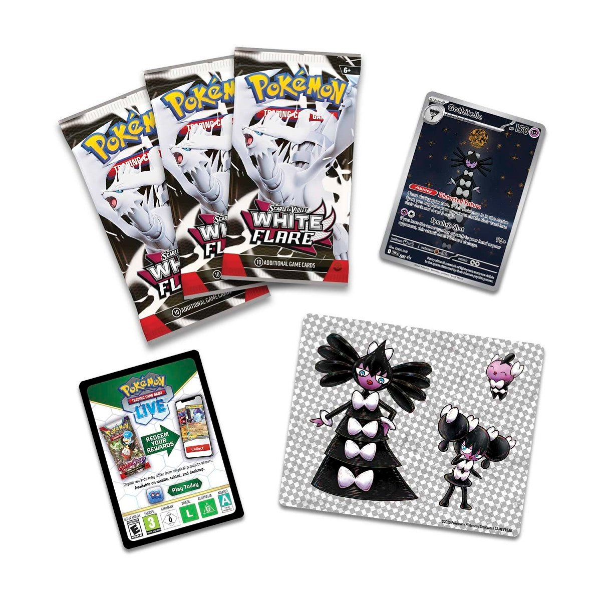 Pokemon TCG: White Flare – Tech Sticker Collection - Gothitelle