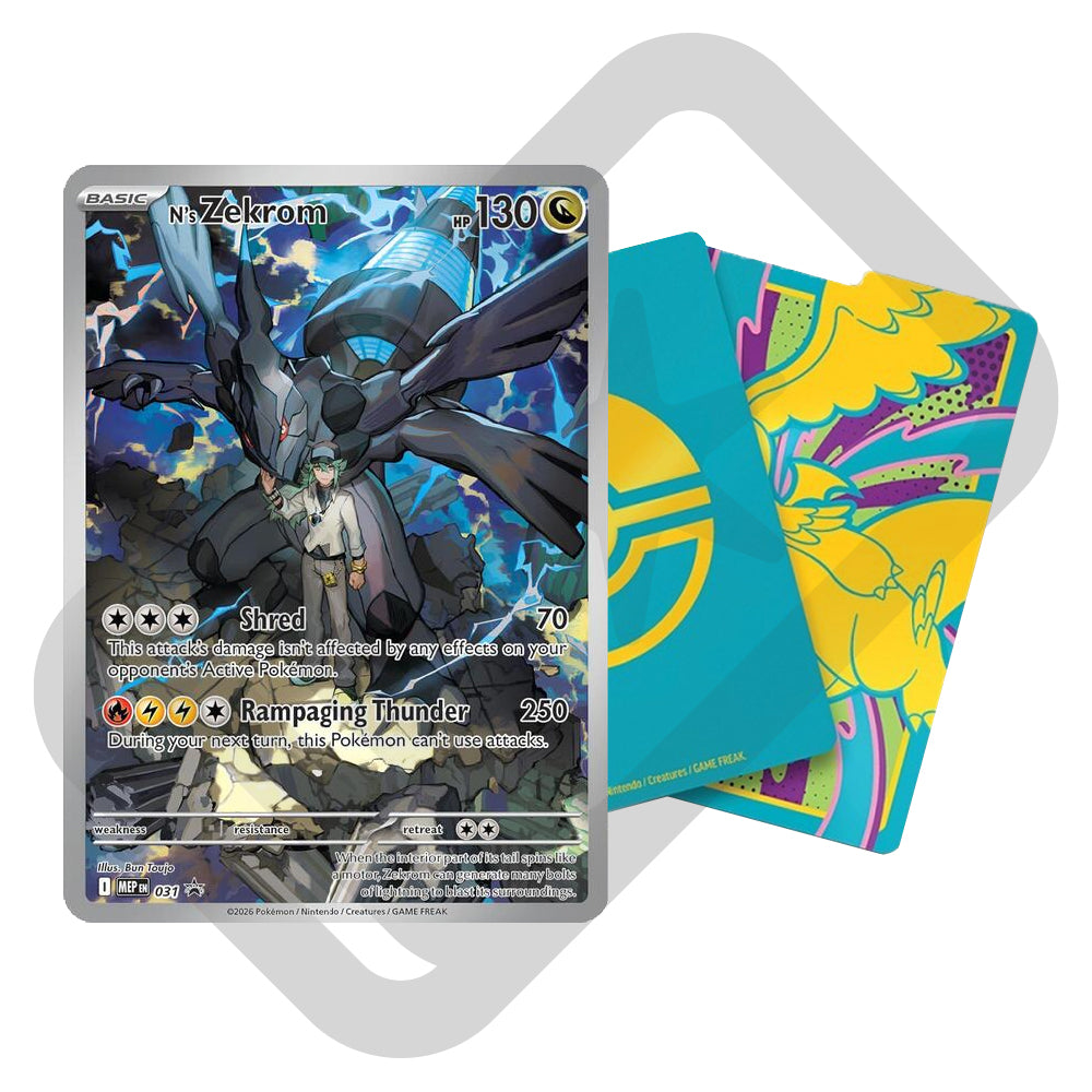 Pokemon TCG: N's Zekrom (MEP 031) + Ascended Heroes Card Dividers - SEALED