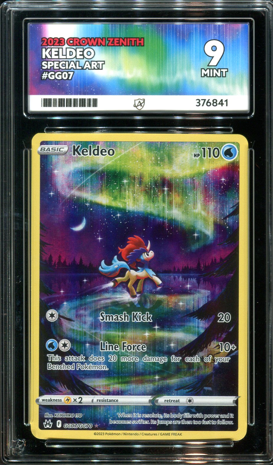 Pokemon - Crown Zenith - Keldeo - GG07/GG70 - Ace Grading - Grade 9 Mint