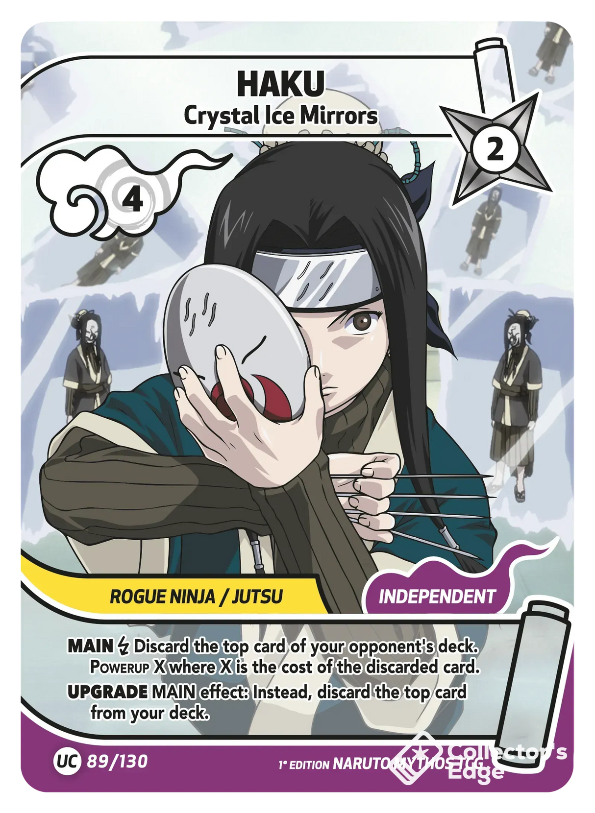 Naruto Mythos - Set 01 - Haku - Crystal Ice Mirrors - 089/130 - Full Art