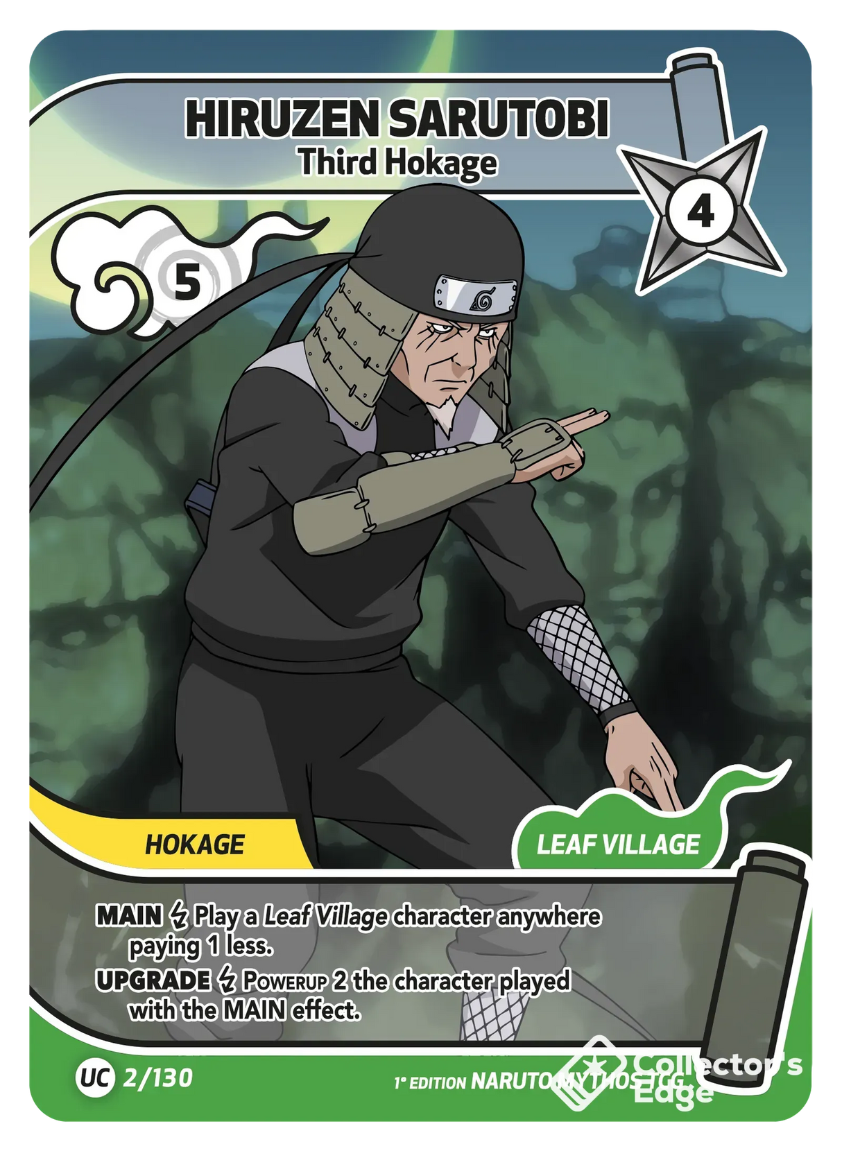 Naruto Mythos - Set 01 - Hiruzen Sarutobi - Third Hokage - 002/130 - Full Art