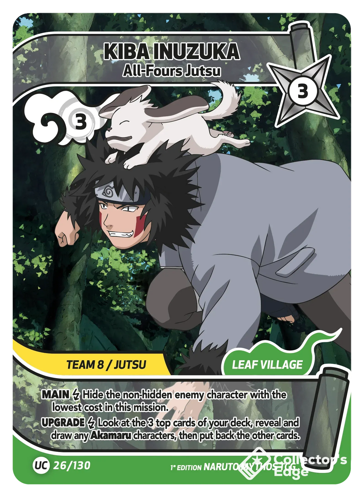 Naruto Mythos - Set 01 - Kiba Inuzuka - All-Fours Jutsu - 026/130 - Full Art