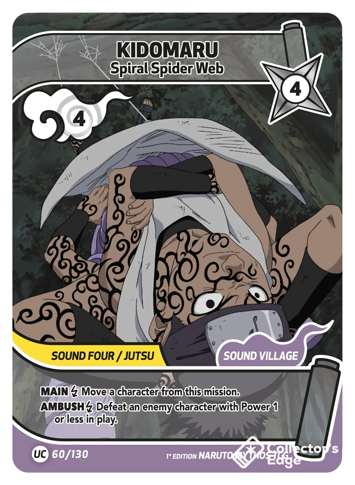 Naruto Mythos - Set 01 - Kidomaru - Spiral Spider Web - 060/130 - Full Art