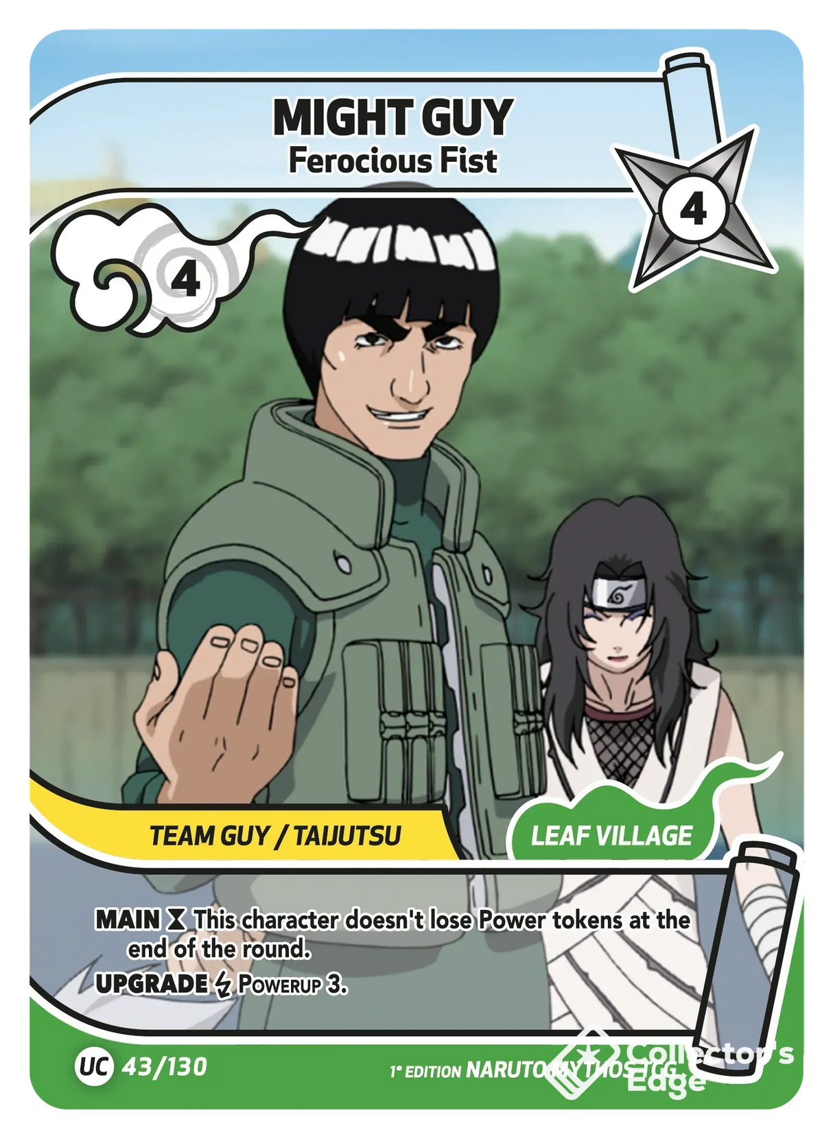 Naruto Mythos - Set 01 - Might Guy - Ferocious Fist - 043/130 - Full Art
