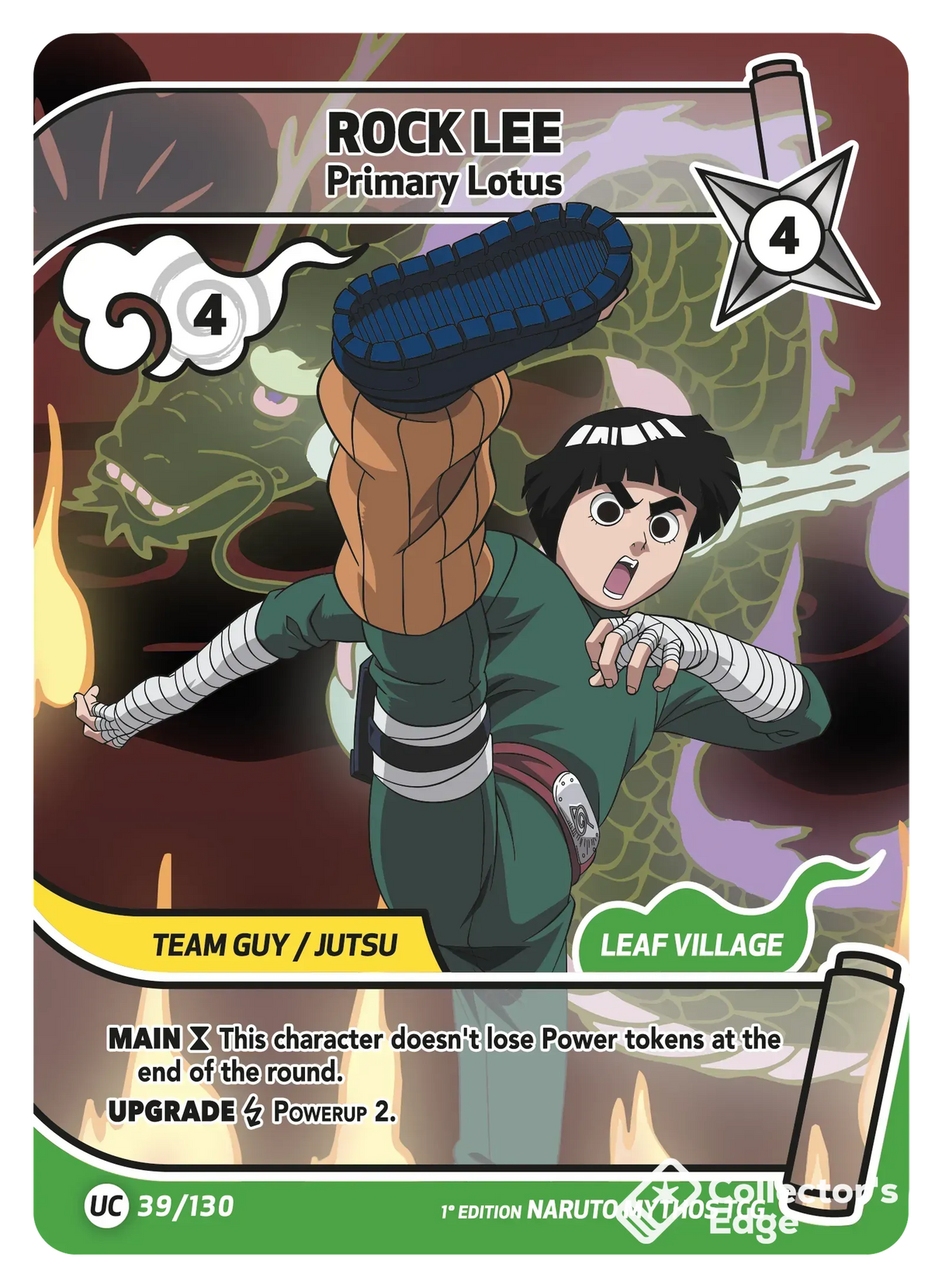 Naruto Mythos - Set 01 - Rock Lee - Primary Lotus - 039/130 - Full Art