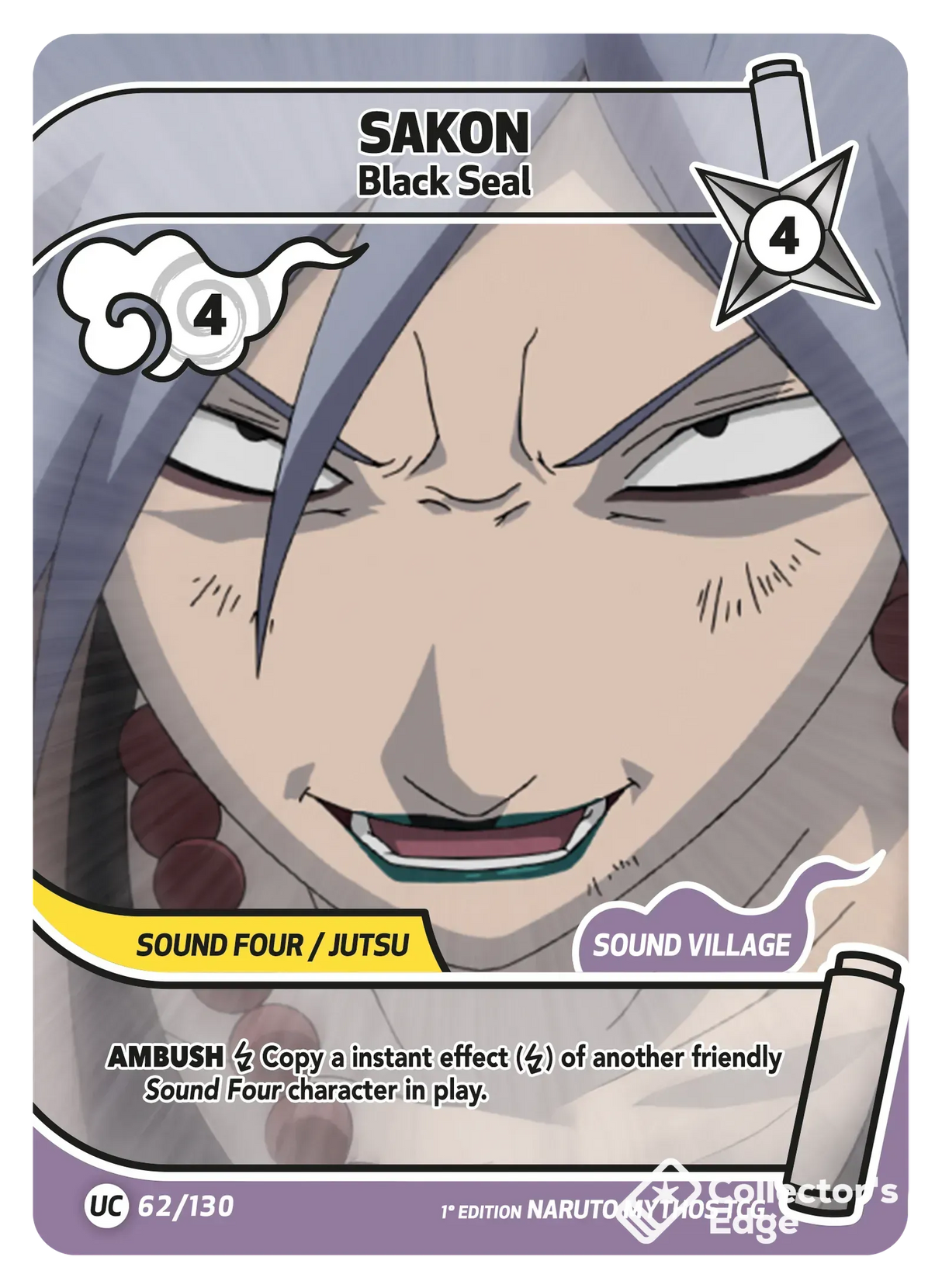 Naruto Mythos - Set 01 - Sakon - Black Seal - 062/130 - Full Art