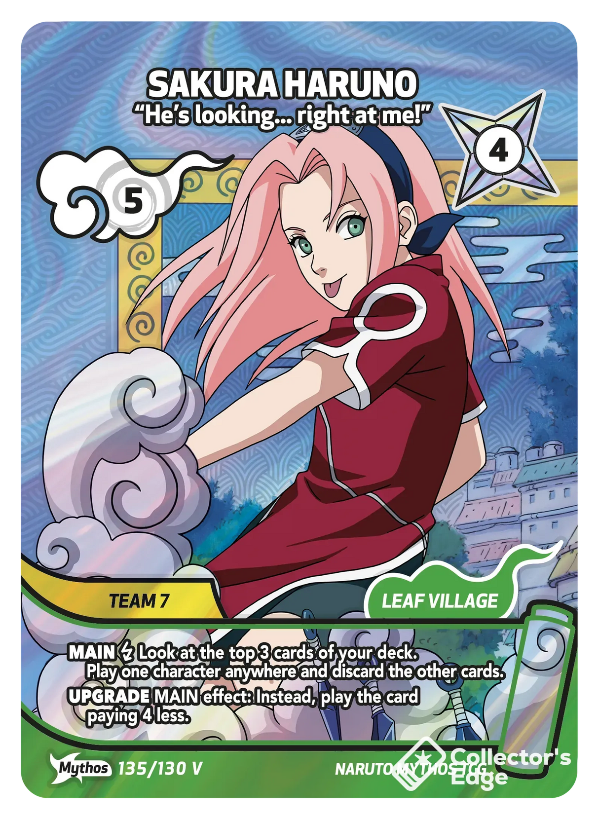 Naruto Mythos - Set 01 - Sakura Haruno - “He’s looking... right at me!” - 135/130 - Standard