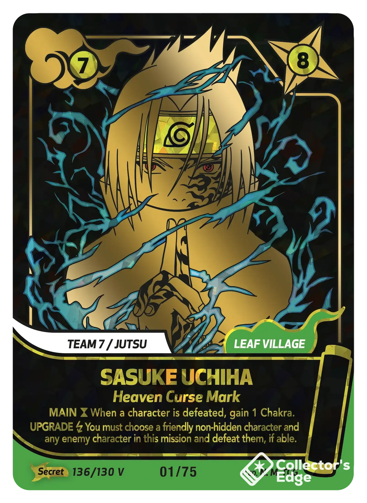 Naruto Mythos - Set 01 - Sasuke Uchiha - Heaven Curse Mark - 136/130 - Standard