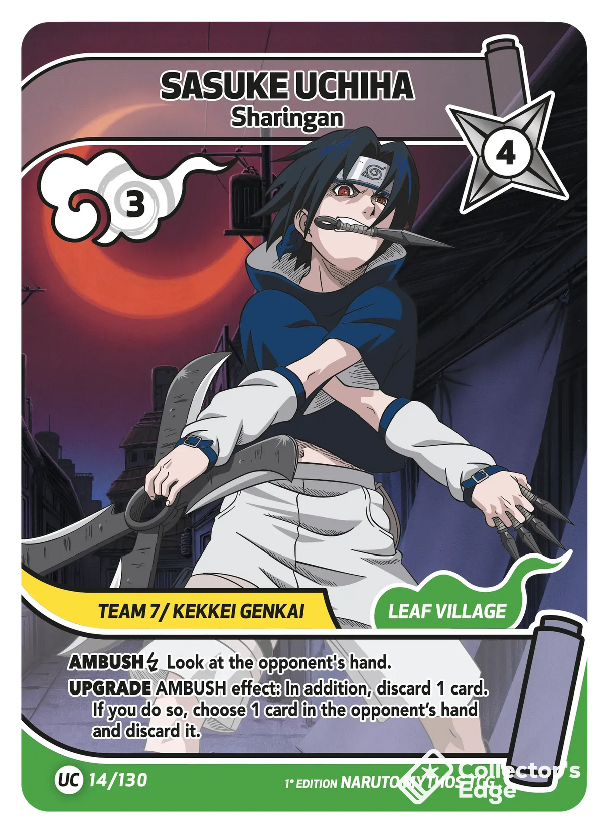 Naruto Mythos - Set 01 - Sasuke Uchiha - Sharingan - 014/130 - Full Art