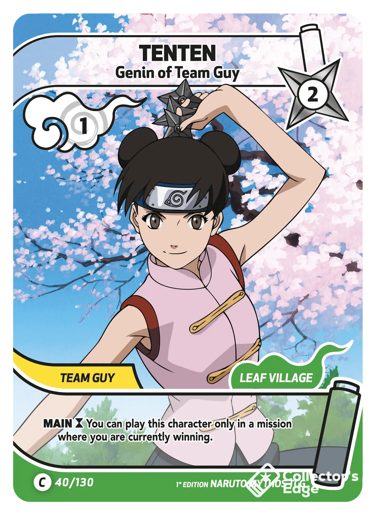 Naruto Mythos - Set 01 - Tenten - Genin of Team Guy - 040/130 - Full Art