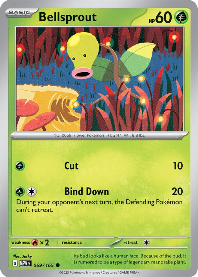 Pokemon - 151 - Bellsprout - 069/165 - Reverse Holofoil