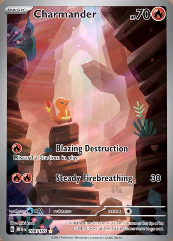 Pokemon - 151 - Charmander - 168/165 - Holofoil